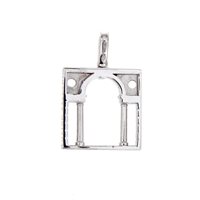 Pendente Loving Palladio  2D in Oro bianco Diamante 0.04 Ct 17B SERLIANA - 17B SERLIANA